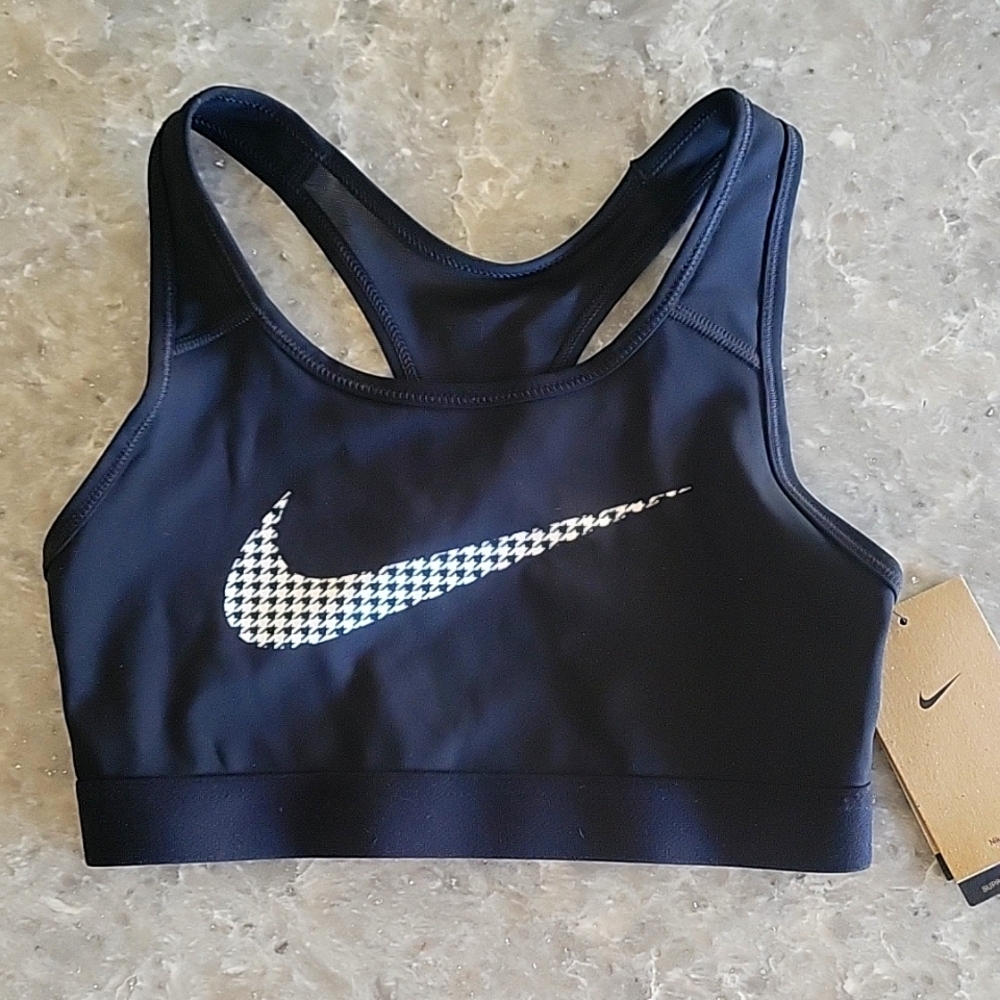 Womens Nike Black Mesh Sports Bra